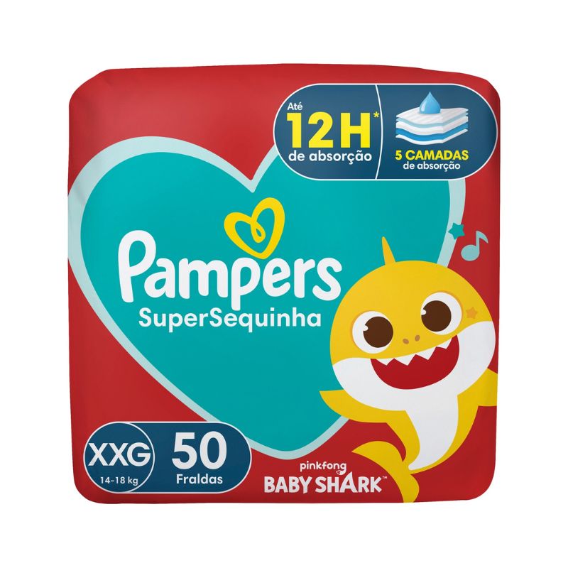 Fralda Pampers Supersequinha Tamanho XXG 50 Unidades — Pampers