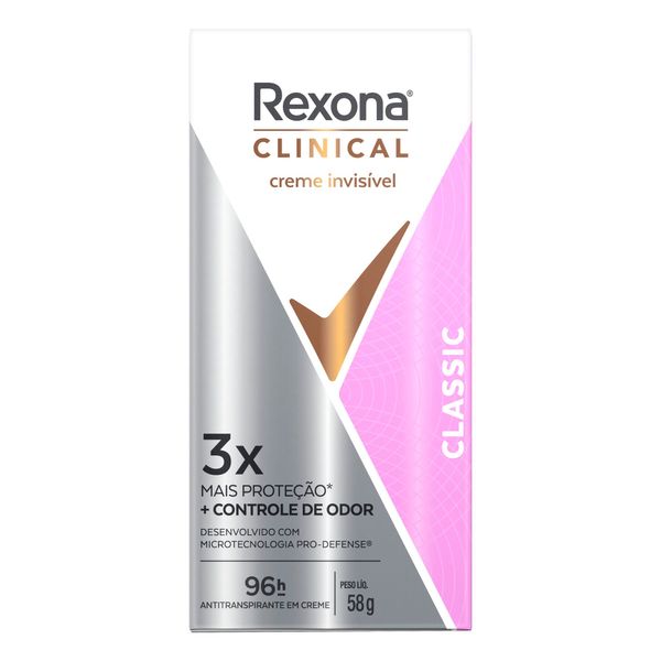 Desodorante Rexona Feminino Clinical Classic Creme 58g — Rexona