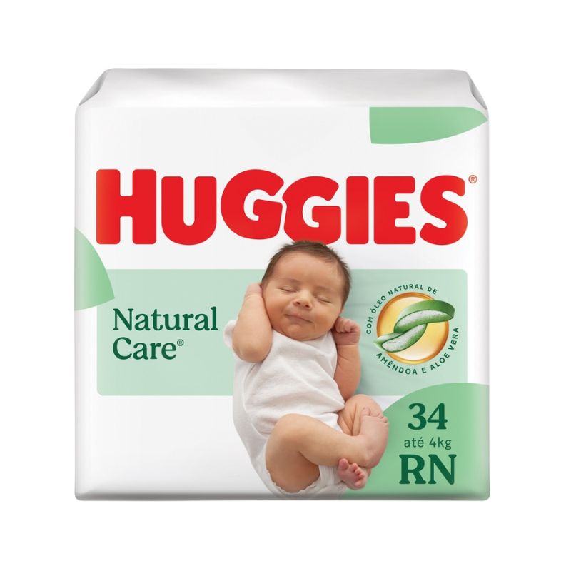 Fralda Huggies Premium Natural Care RN 34 Unidades — Huggies